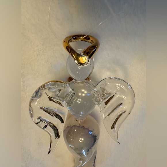 Vintage Rare 8” Glass Icicle Angel Christmas Ornament With Angel Top - Picture 7 of 10